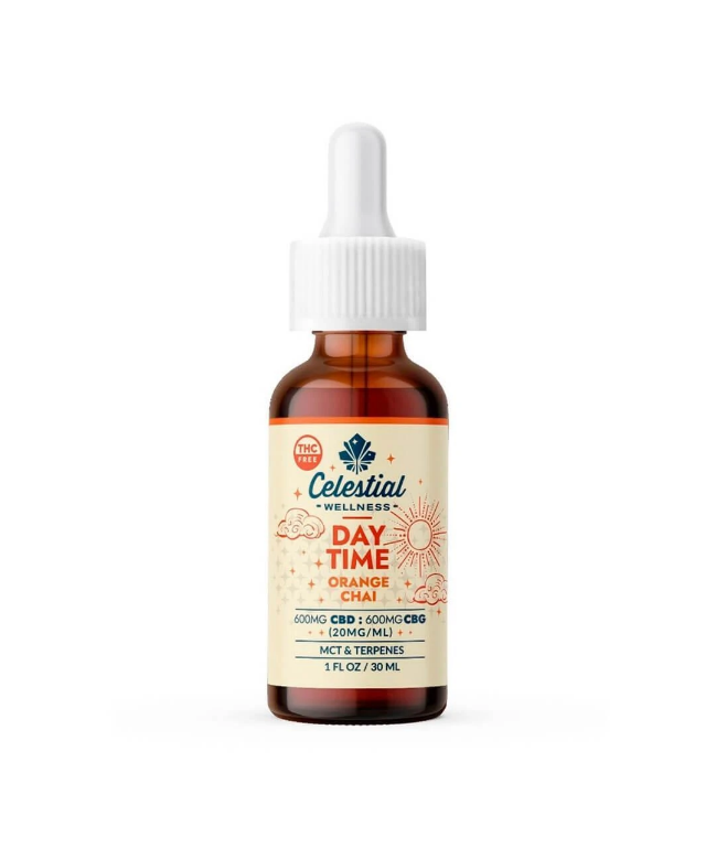 Celestial Wellness Day Time CBD + CBG Tincture – Orange Chai Latte (1200mg)