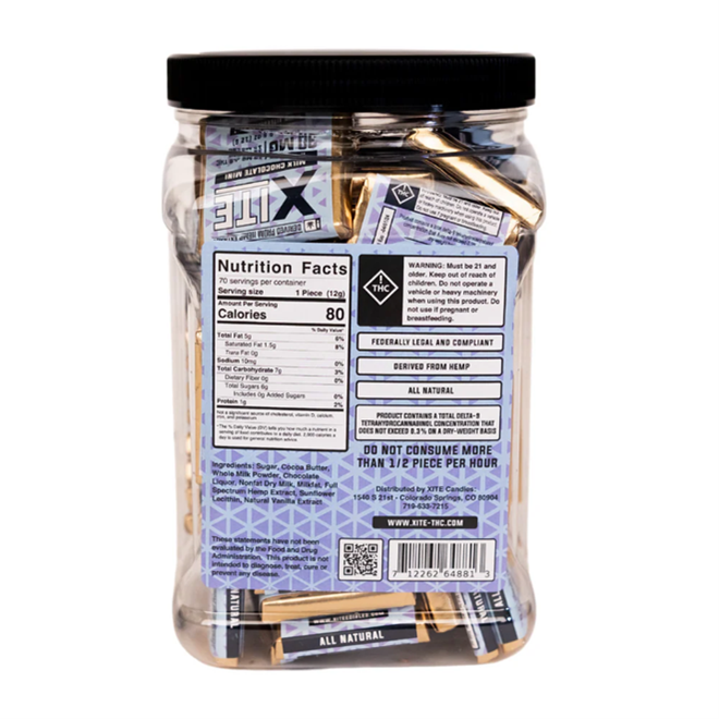 D9 Milk Chocolate Minis (1:1 THC/CBD – 30mg Each) - Image 4
