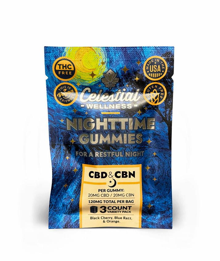 Celestial Wellness Night-time CBD + CBN Gummies (3 Count)